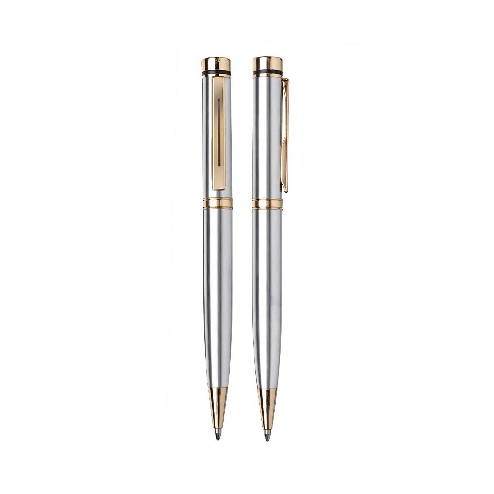 Caneta Metálica CA1529 na cor Dourado, brinde personalizado Sky Brindes