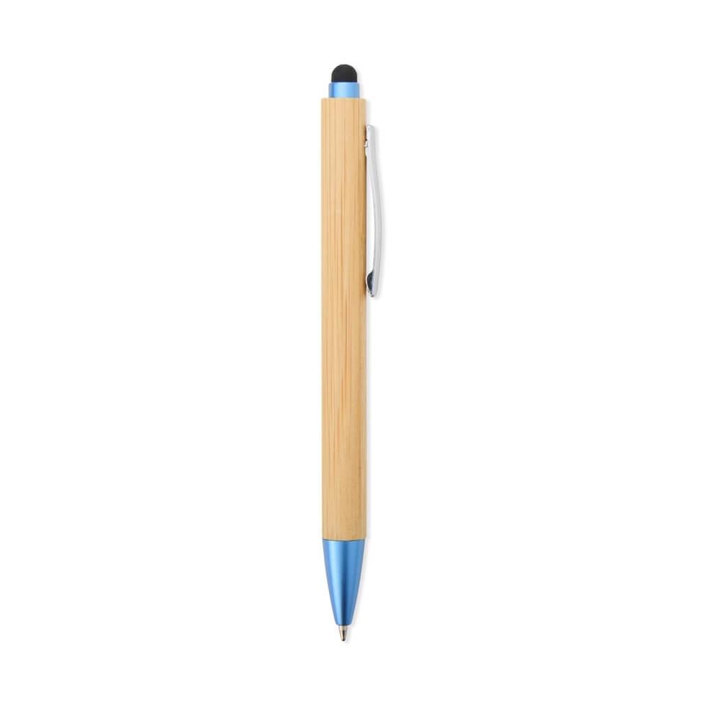 Caneta Ecológica Touch CA1530 na cor Azul, brinde personalizado Sky Brindes
