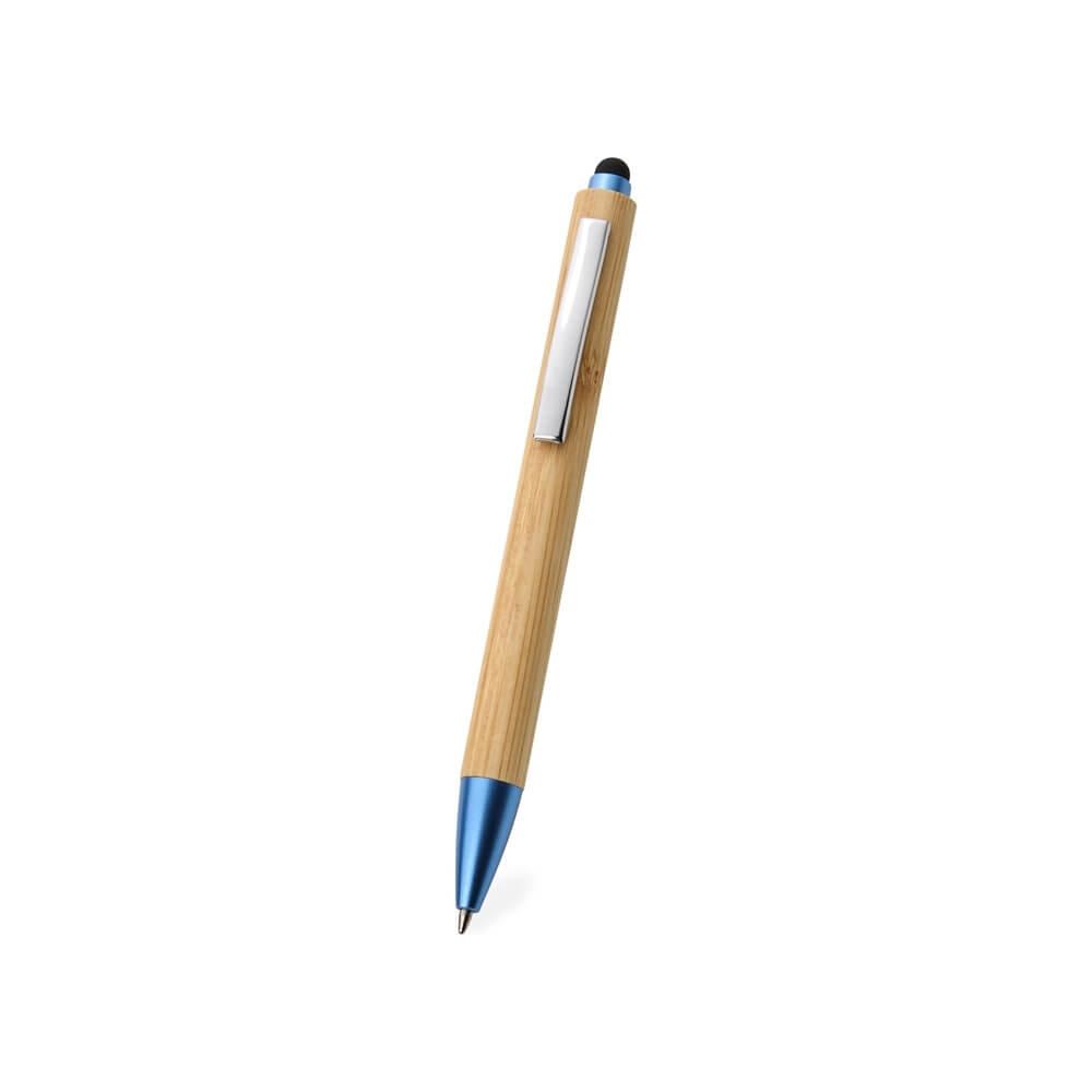 Caneta Ecológica Touch CA1530 na cor Azul, brinde personalizado Sky Brindes