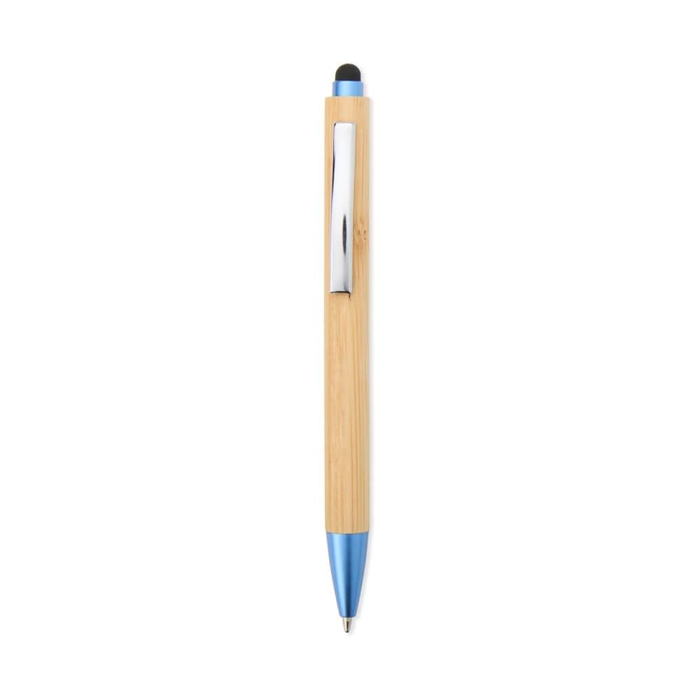 Caneta Ecológica Touch CA1530 na cor Azul, brinde personalizado Sky Brindes