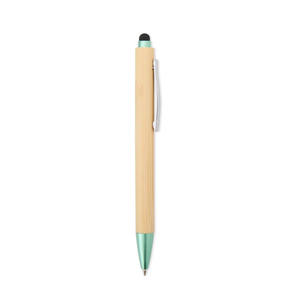 Caneta Ecológica Touch CA1530 na cor Verde, brinde personalizado Sky Brindes