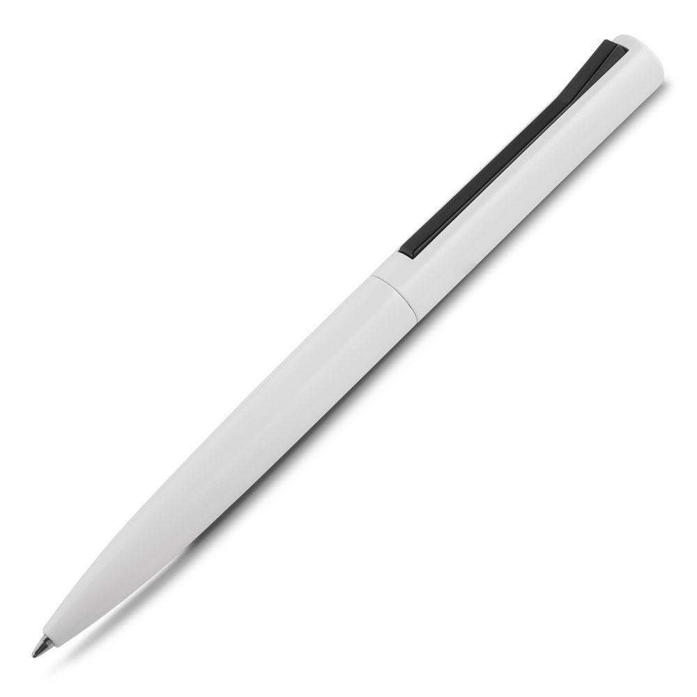 Caneta Metálica CA1531 na cor Branco, brinde personalizado Sky Brindes