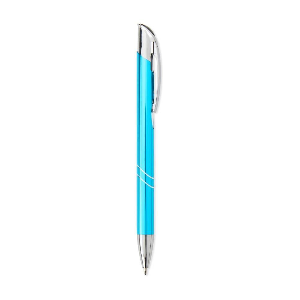Caneta Metal CA1543 na cor Azul claro, brinde personalizado Sky Brindes
