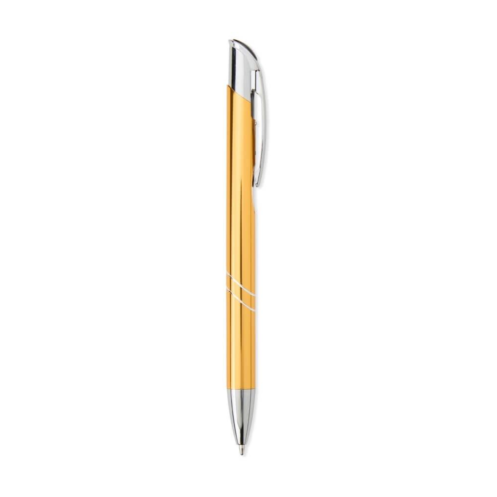 Caneta Metal CA1543 na cor Dourado, brinde personalizado Sky Brindes