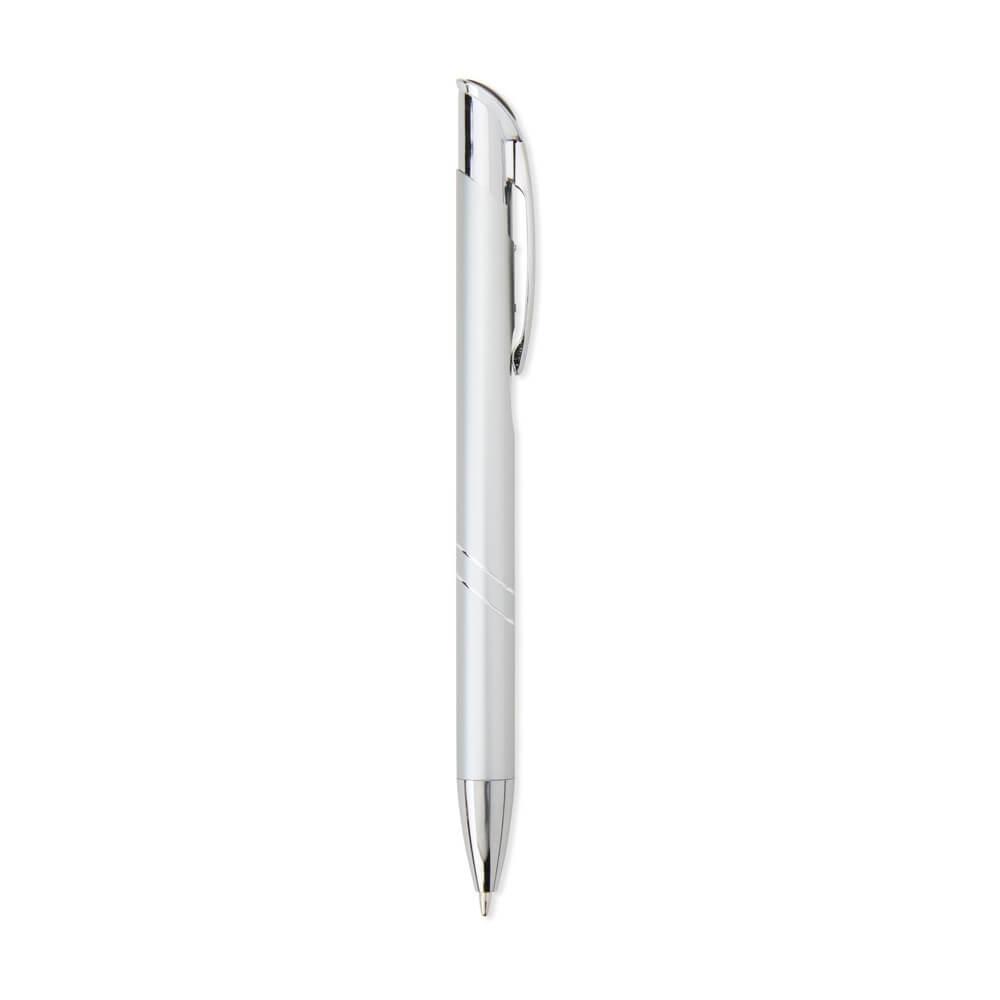 Caneta Metal CA1543 na cor Prata, brinde personalizado Sky Brindes