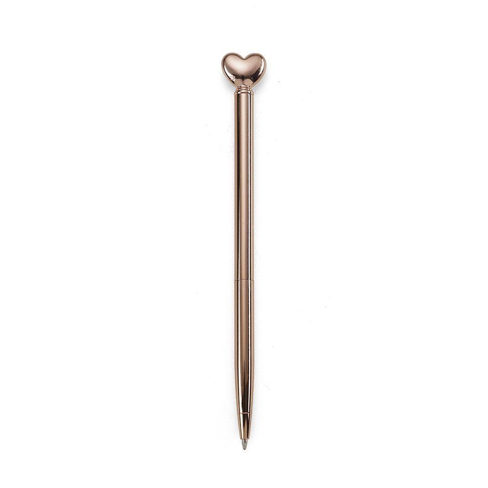 Caneta Metal Coração CA1546 na cor Cobre, brinde personalizado Sky Brindes