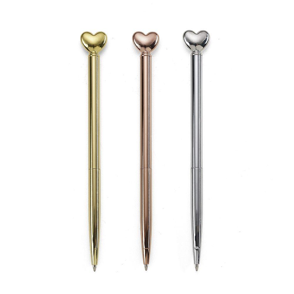 Caneta Metal Coração CA1546 na cor Cobre, brinde personalizado Sky Brindes
