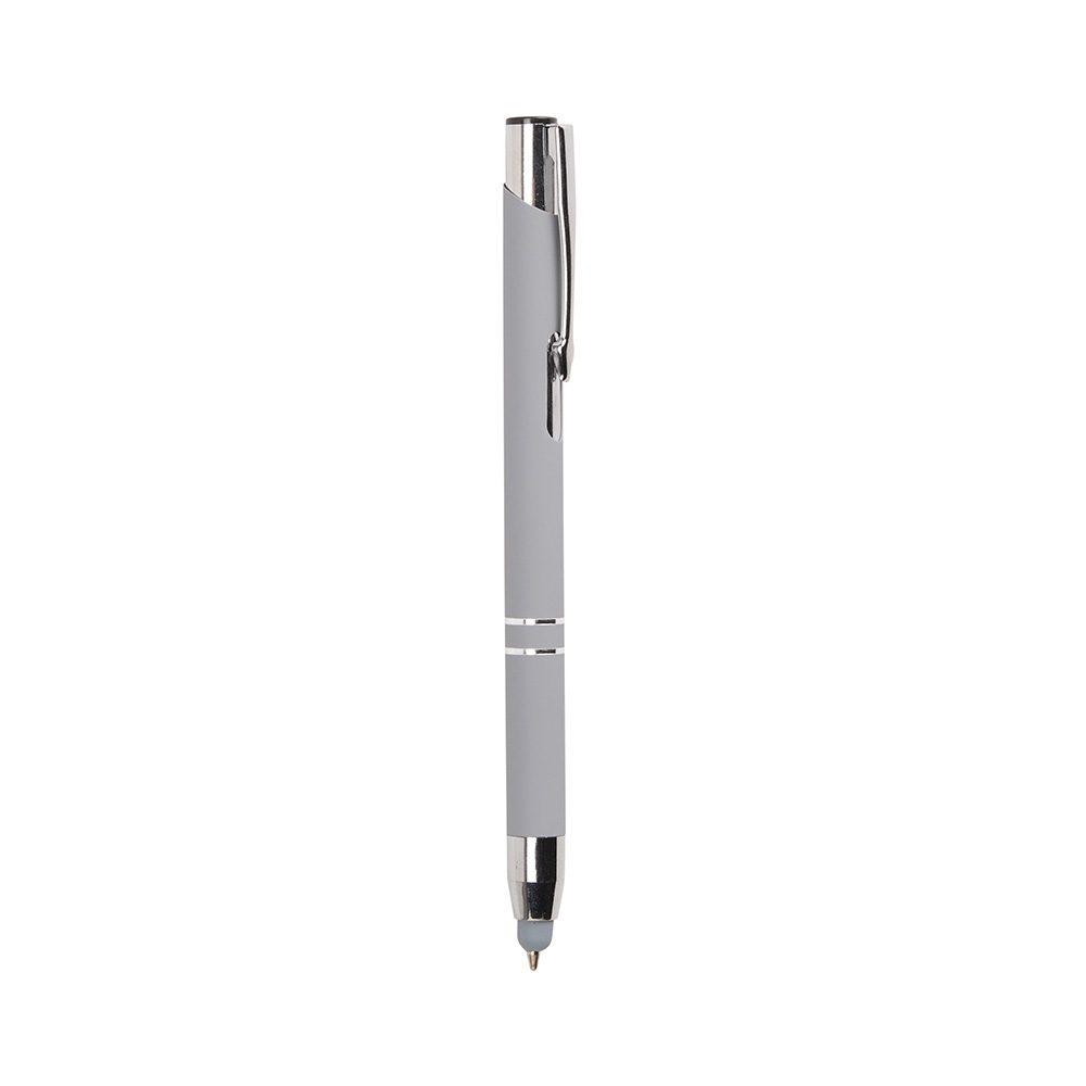 Caneta Metal Touch CA1550 na cor Cinza claro, brinde personalizado Sky Brindes
