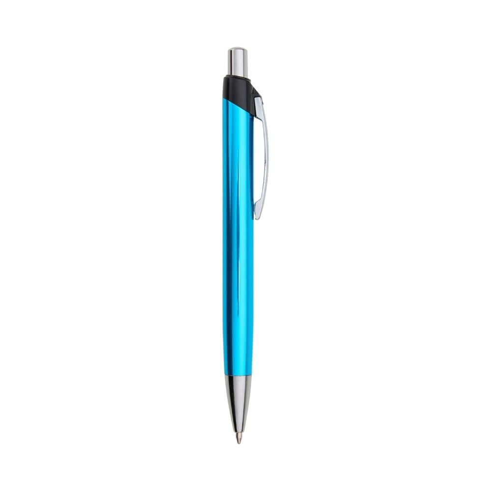 Caneta Metal CA1552 na cor Azul claro, brinde personalizado Sky Brindes