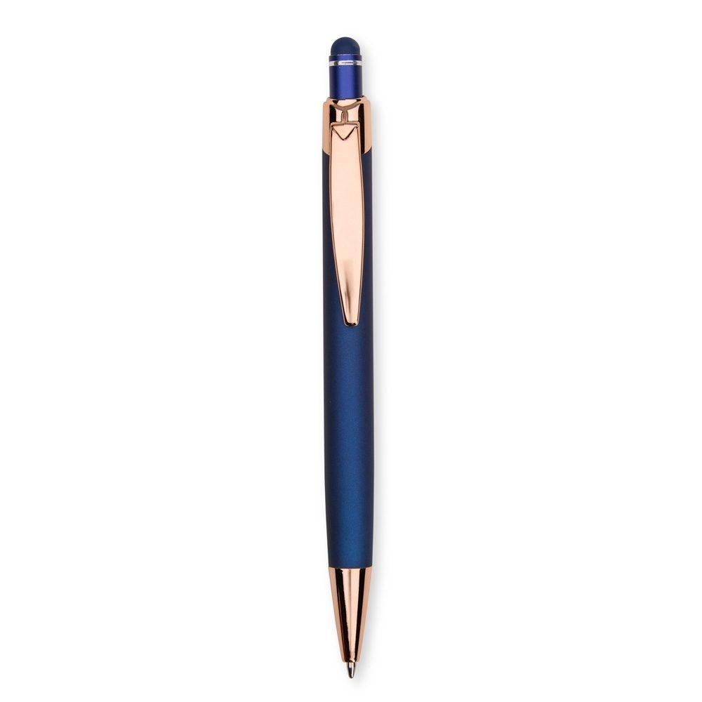 Caneta Metal Touch CA1553 na cor Azul, brinde personalizado Sky Brindes