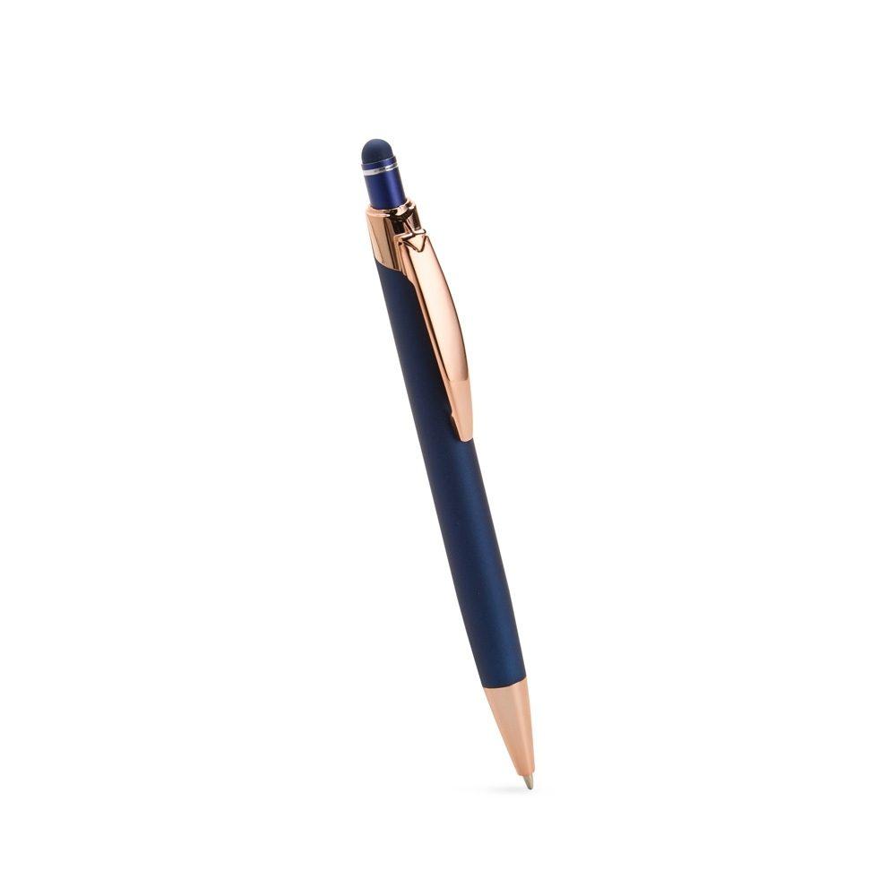 Caneta Metal Touch CA1553 na cor Azul, brinde personalizado Sky Brindes