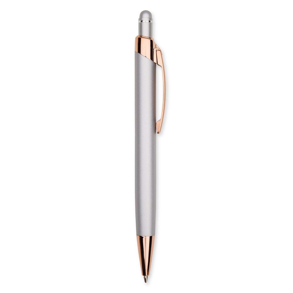 Caneta Metal Touch CA1553 na cor Prata, brinde personalizado Sky Brindes