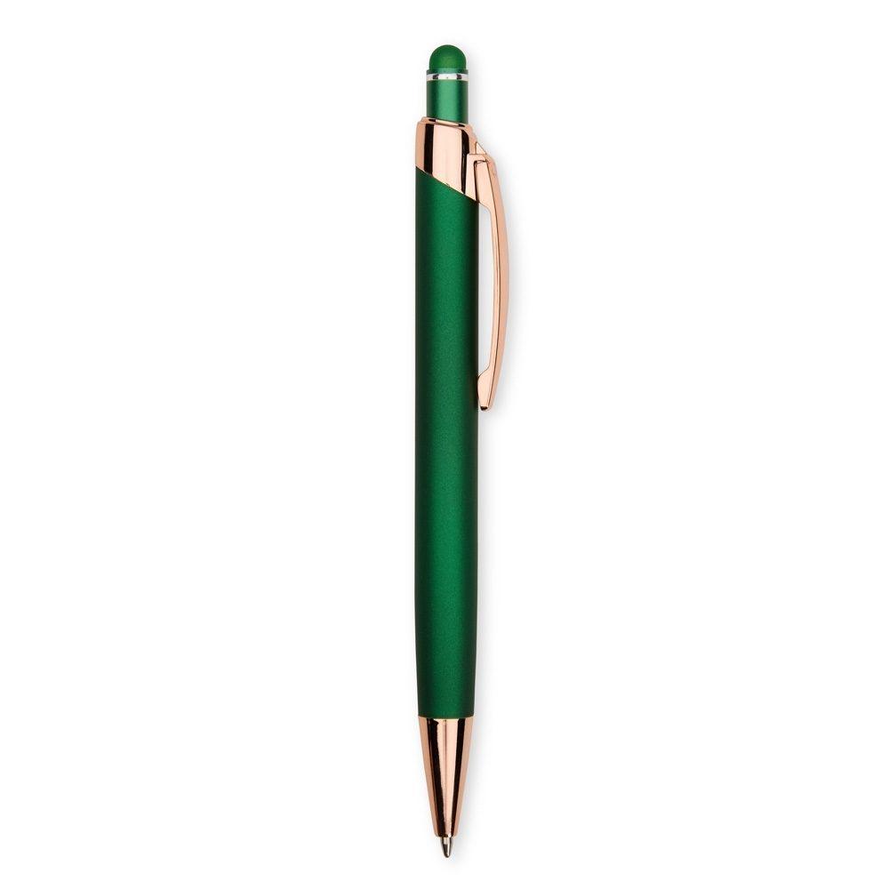 Caneta Metal Touch CA1553 na cor Verde, brinde personalizado Sky Brindes