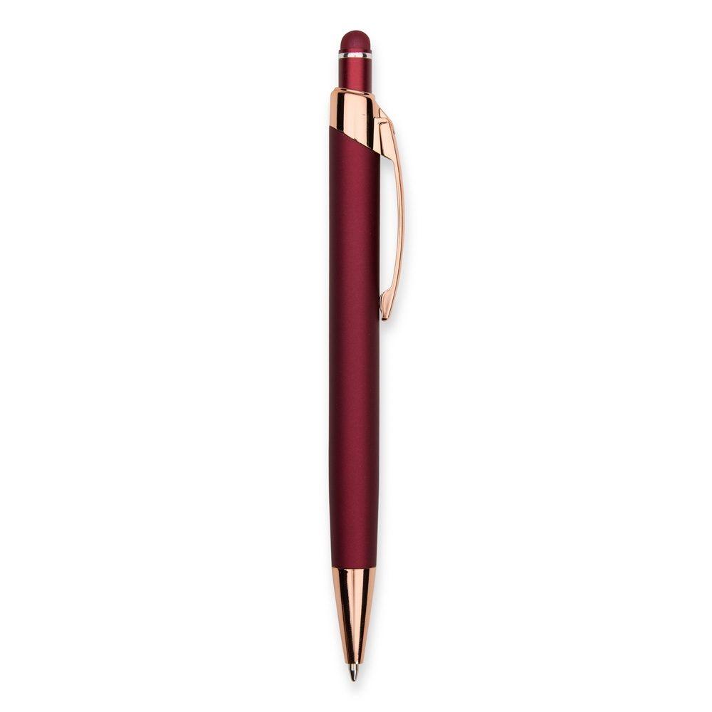Caneta Metal Touch CA1553 na cor Vinho, brinde personalizado Sky Brindes