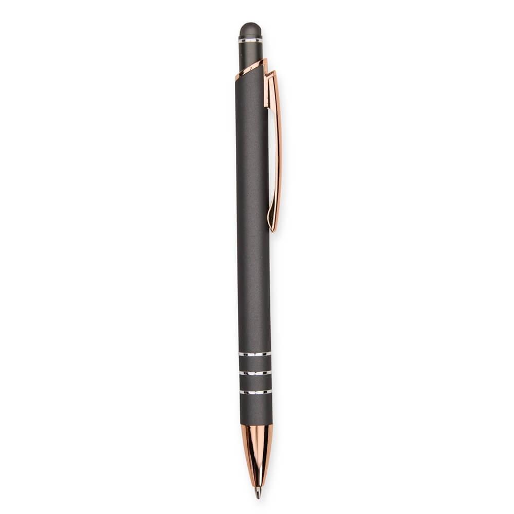 Caneta Metal Touch CA1556 na cor Chumbo, brinde personalizado Sky Brindes