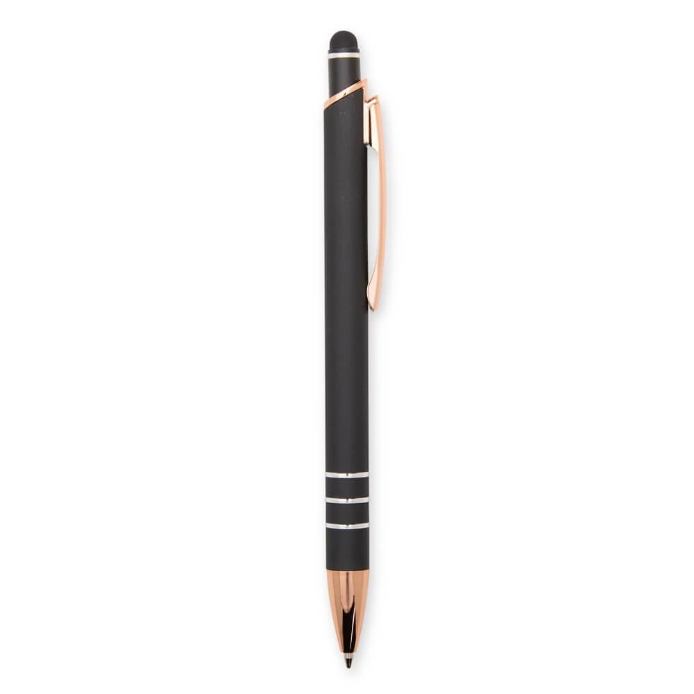 Caneta Metal Touch CA1556 na cor Preto, brinde personalizado Sky Brindes