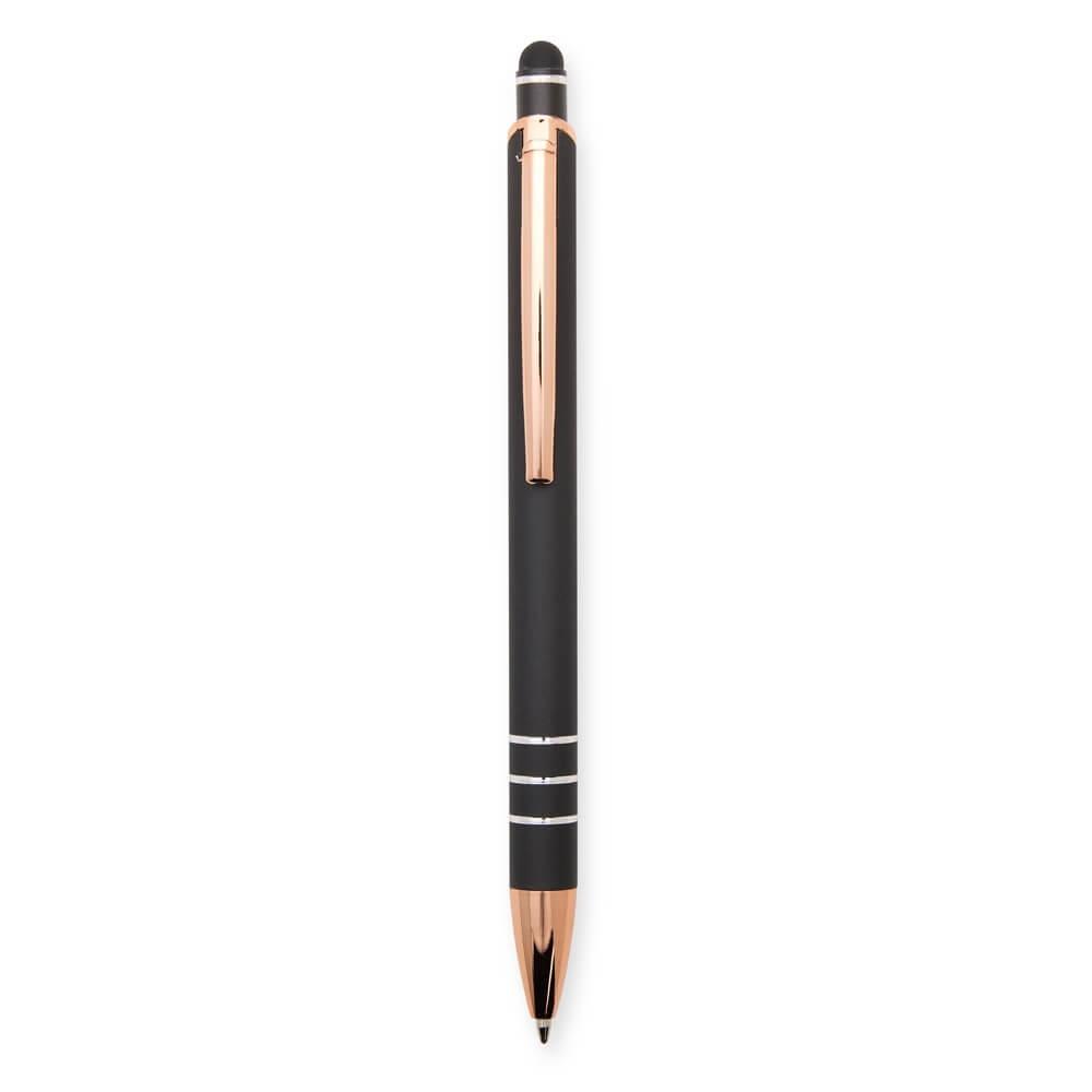 Caneta Metal Touch CA1556 na cor Preto, brinde personalizado Sky Brindes