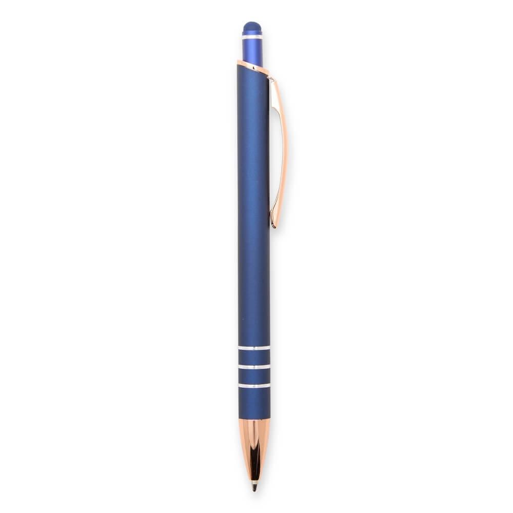 Caneta Metal Touch CA1557 na cor Azul escuro, brinde personalizado Sky Brindes