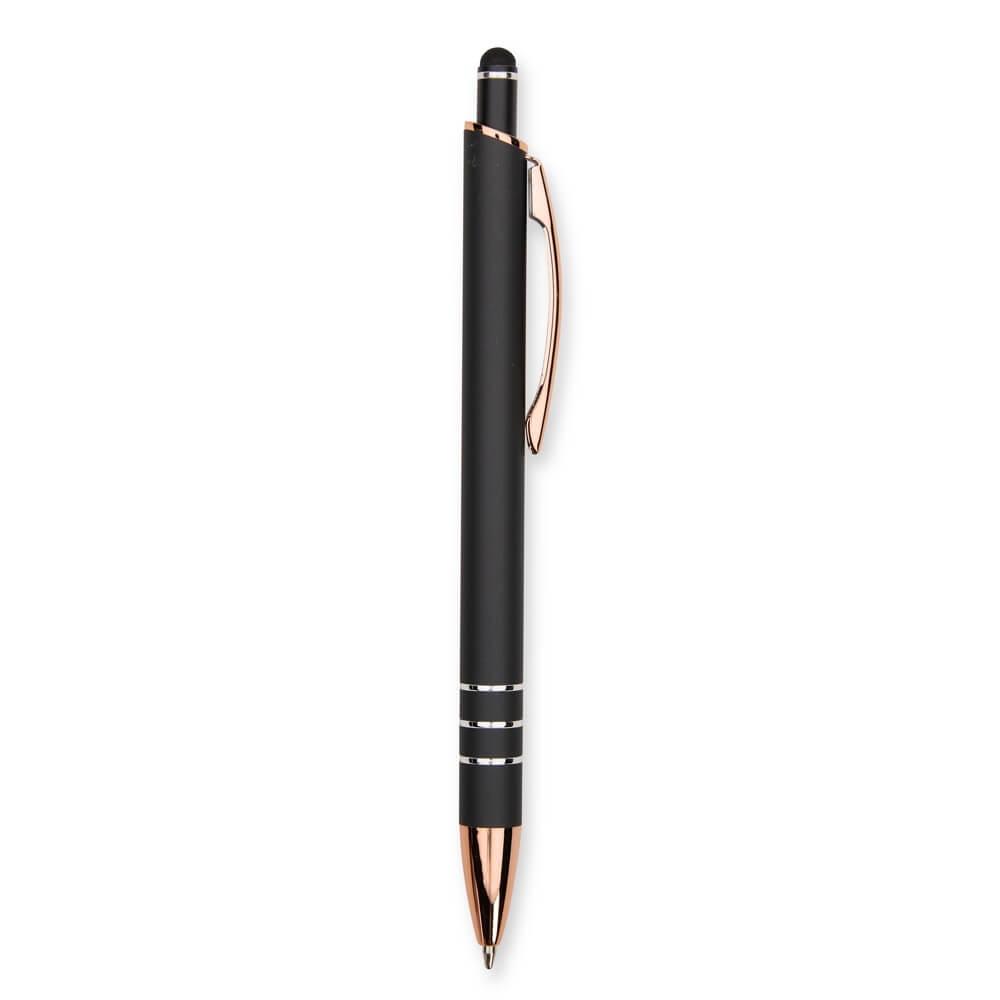 Caneta Metal Touch CA1557 na cor Preto, brinde personalizado Sky Brindes