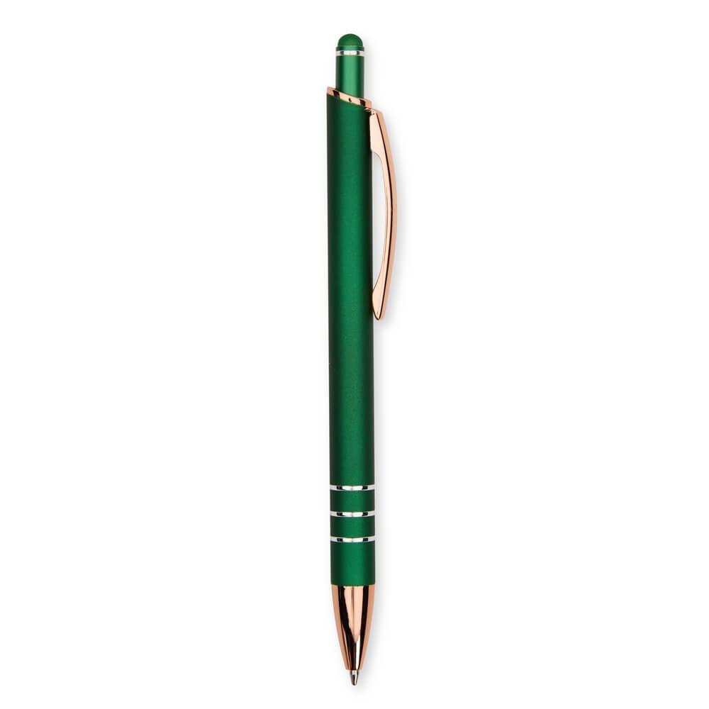 Caneta Metal Touch CA1557 na cor Verde, brinde personalizado Sky Brindes