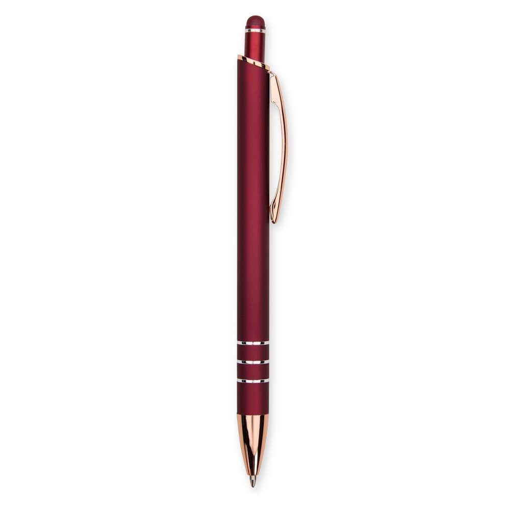 Caneta Metal Touch CA1557 na cor Vinho, brinde personalizado Sky Brindes