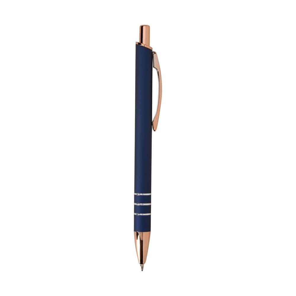 Caneta Metálica CA1559 na cor Azul escuro, brinde personalizado Sky Brindes