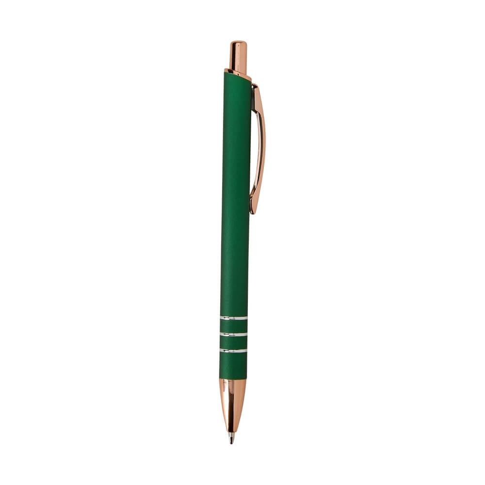 Caneta Metálica CA1559 na cor Verde, brinde personalizado Sky Brindes