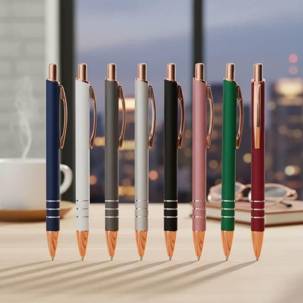 Caneta Metálica CA1559 na cor Prata, brinde personalizado Sky Brindes