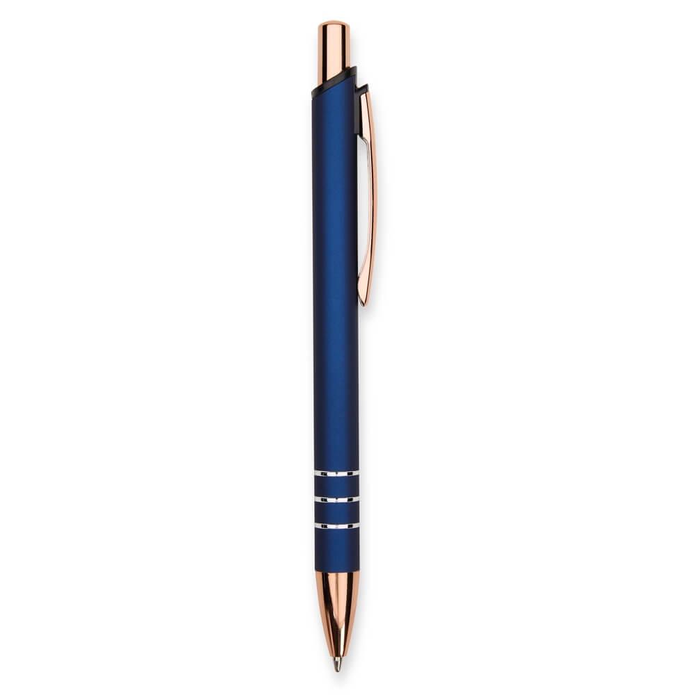 Caneta Metálica CA1560 na cor Azul escuro, brinde personalizado Sky Brindes