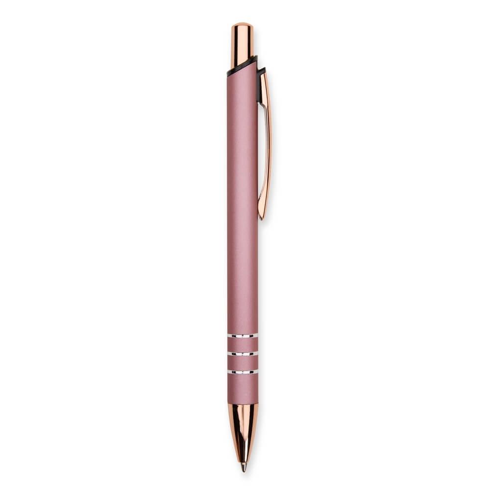 Caneta Metálica CA1560 na cor Rosé, brinde personalizado Sky Brindes