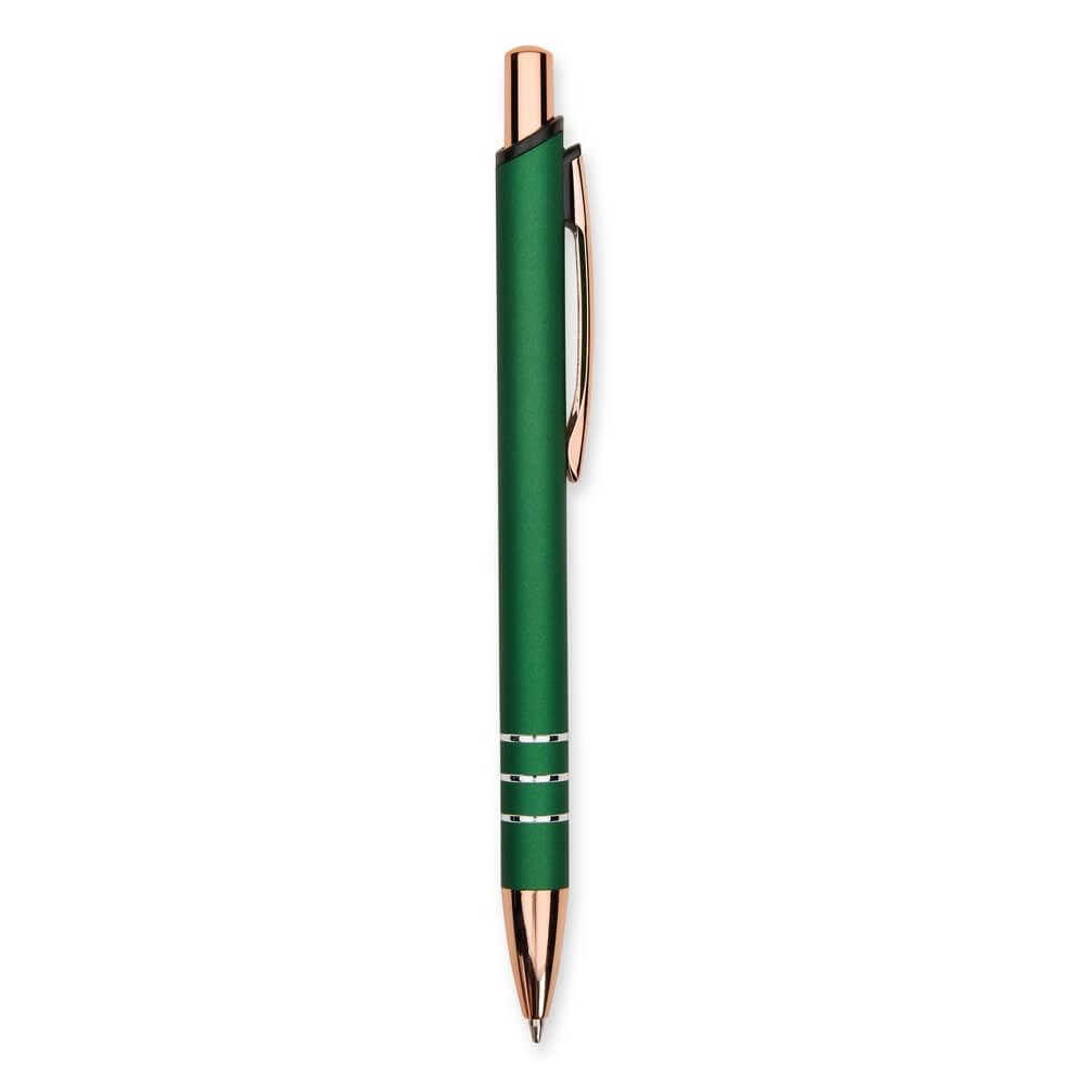 Caneta Metálica CA1560 na cor Verde, brinde personalizado Sky Brindes