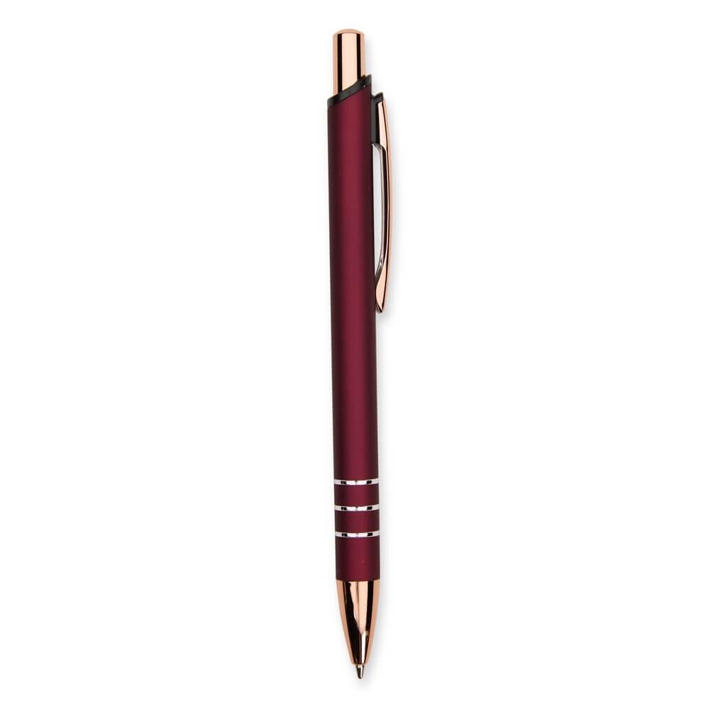 Caneta Metálica CA1560 na cor Vinho, brinde personalizado Sky Brindes