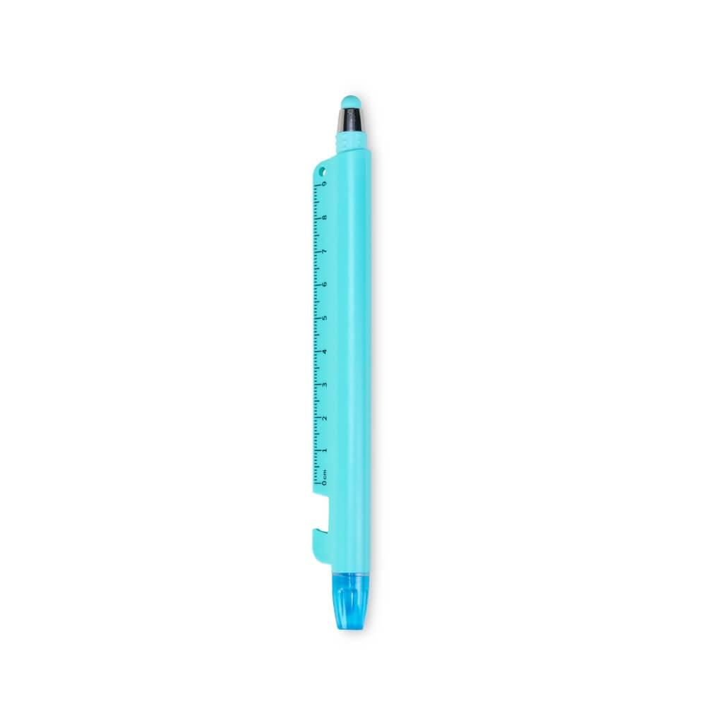Caneta Marca-Texto CA1562 na cor Azul, brinde personalizado Sky Brindes