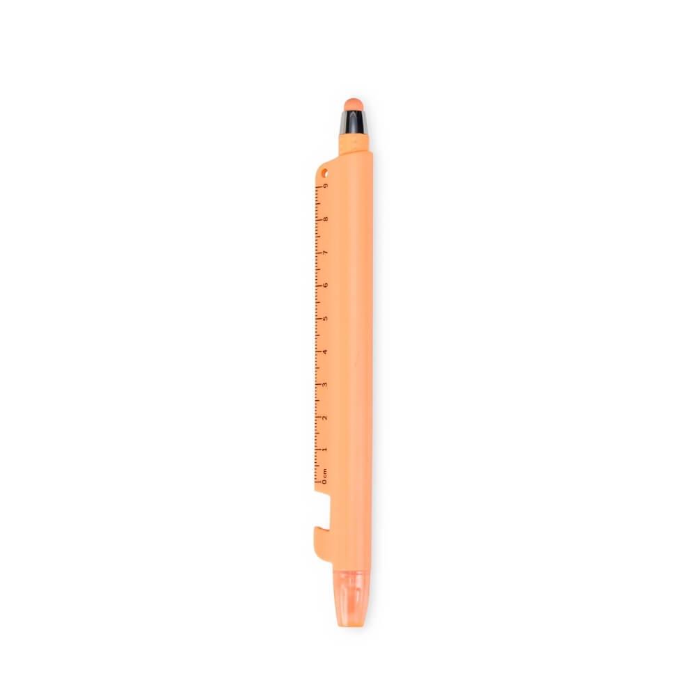 Caneta Marca-Texto CA1562 na cor Laranja, brinde personalizado Sky Brindes
