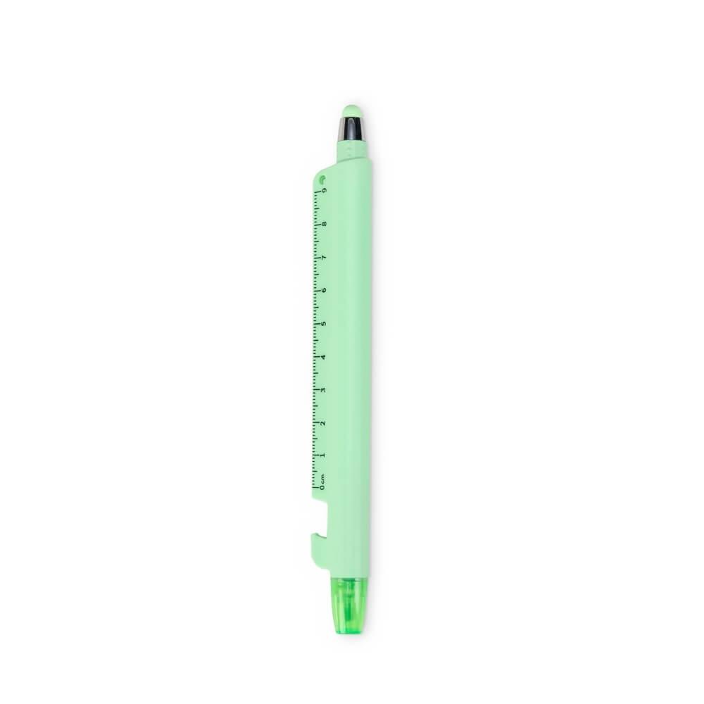 Caneta Marca-Texto CA1562 na cor Verde, brinde personalizado Sky Brindes