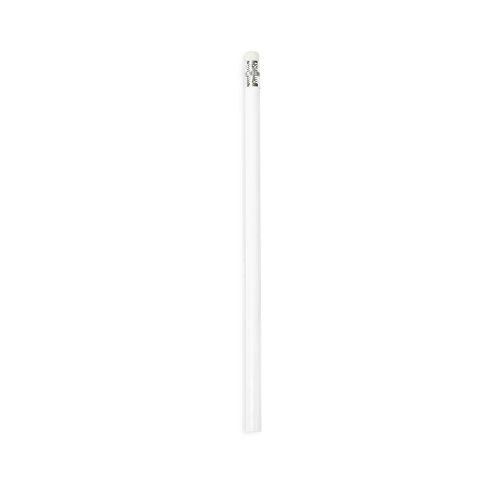 Lápis sem Ponta com Borracha CA1563 na cor Branco, brinde personalizado Sky Brindes
