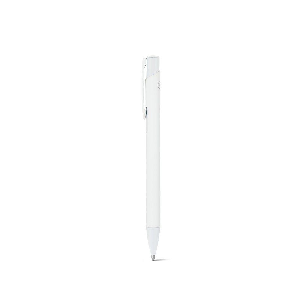 Caneta em Alumínio CA1568 na cor Branco, brinde personalizado Sky Brindes