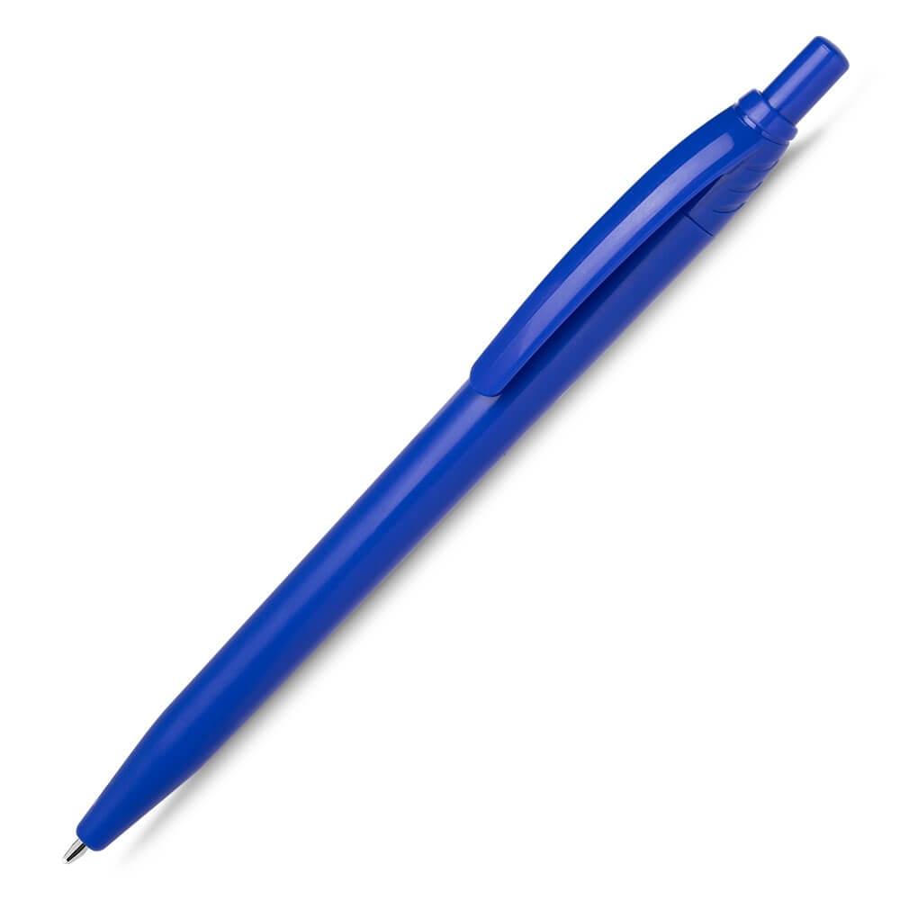 Caneta Plástica CA1571 na cor Azul, brinde personalizado Sky Brindes