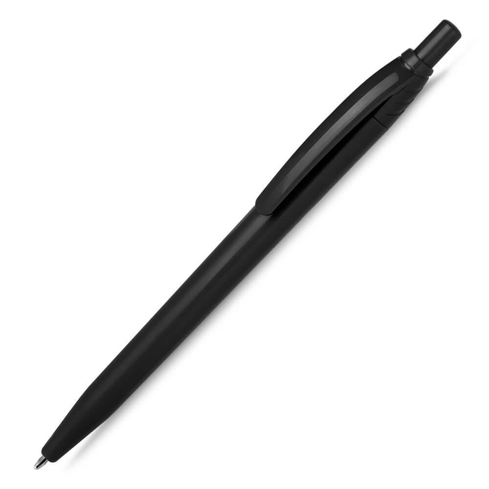 Caneta Plástica CA1571 na cor Preto, brinde personalizado Sky Brindes