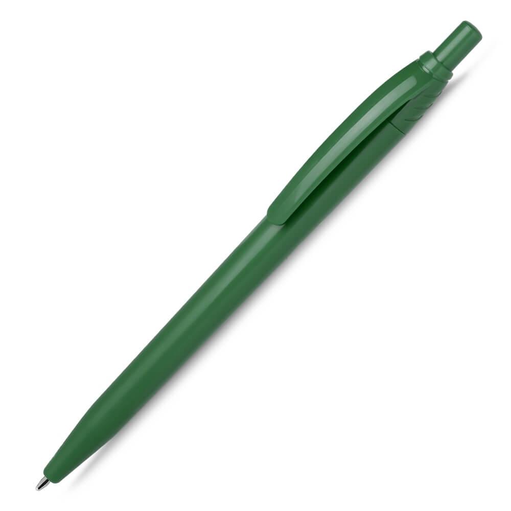 Caneta Plástica CA1571 na cor Verde, brinde personalizado Sky Brindes