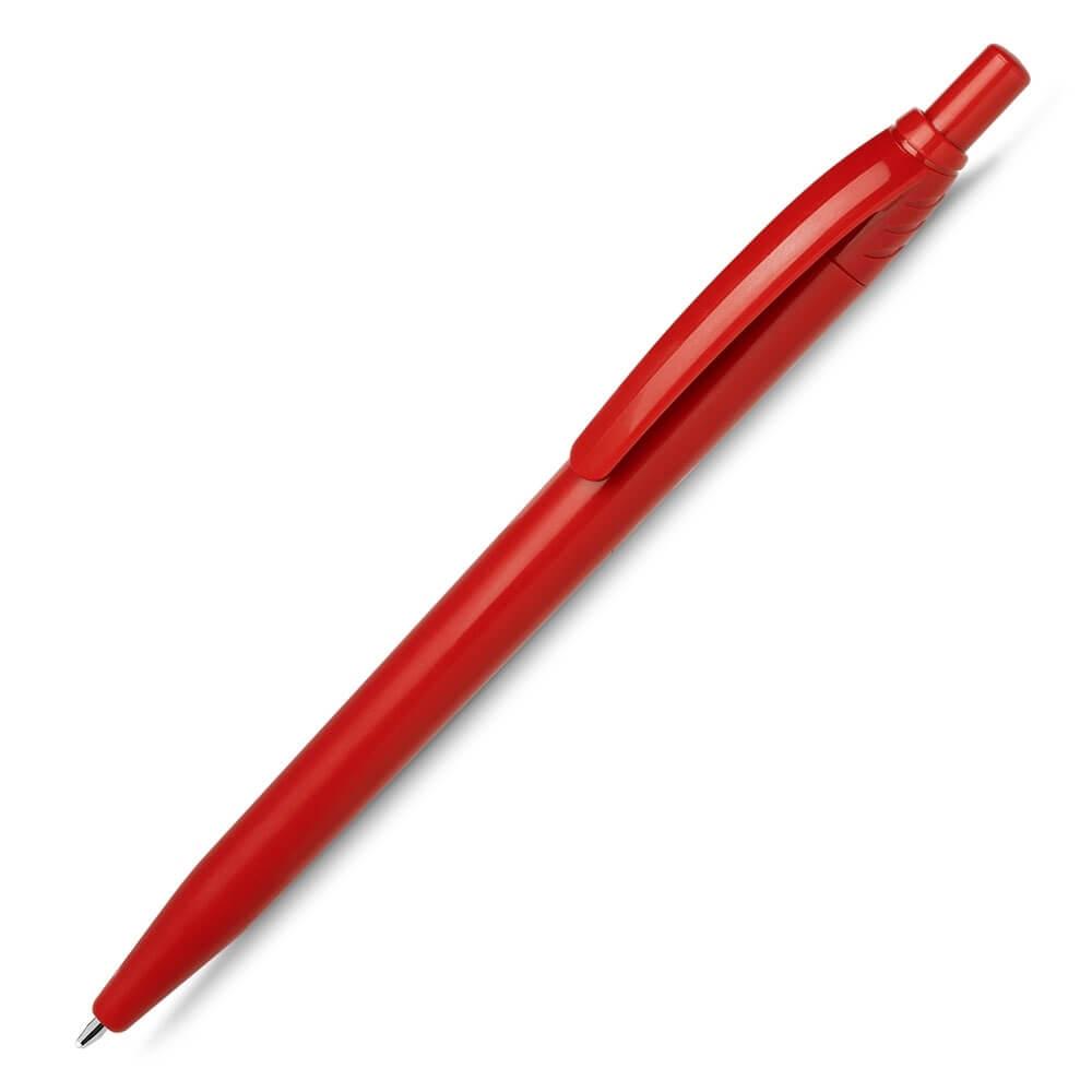 Caneta Plástica CA1571 na cor Vermelho, brinde personalizado Sky Brindes