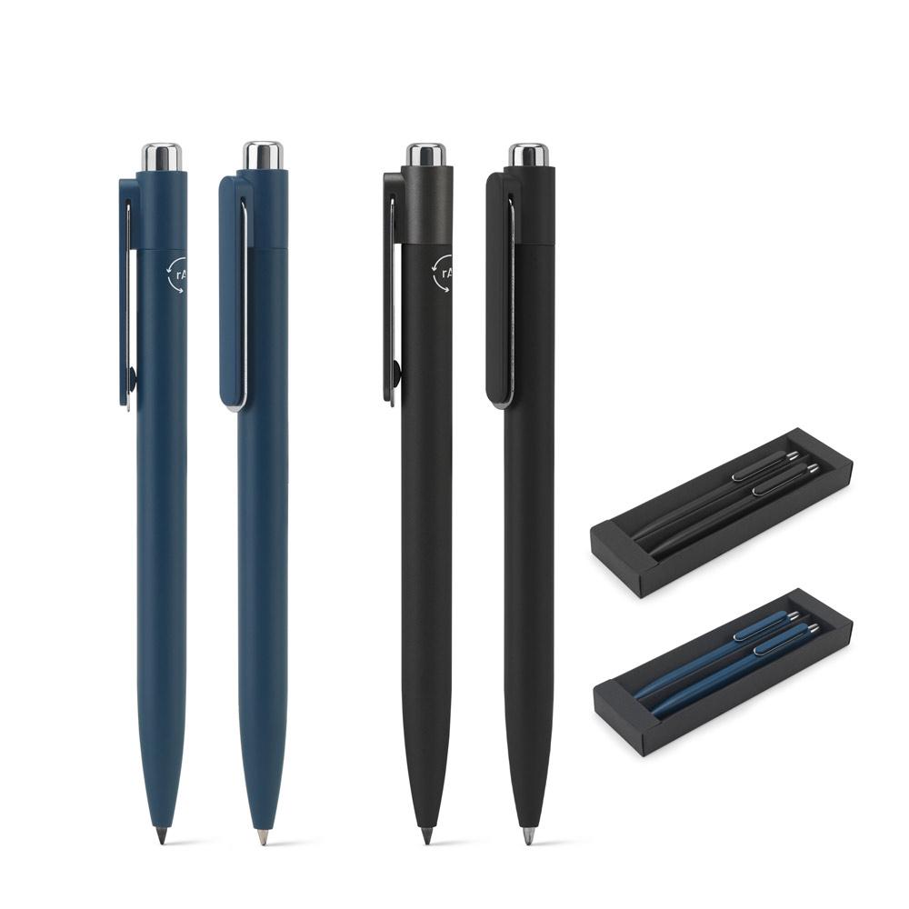Conjunto esferográfica e caneta CA1573 na cor Azul, brinde personalizado Sky Brindes
