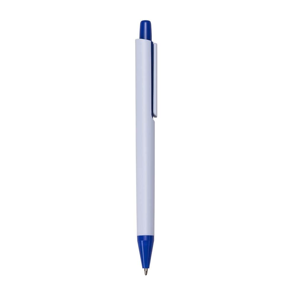 Caneta Plástica CA1577 na cor Azul, brinde personalizado Sky Brindes