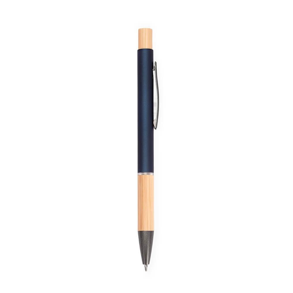 Caneta Metal CA1578 na cor Azul escuro, brinde personalizado Sky Brindes