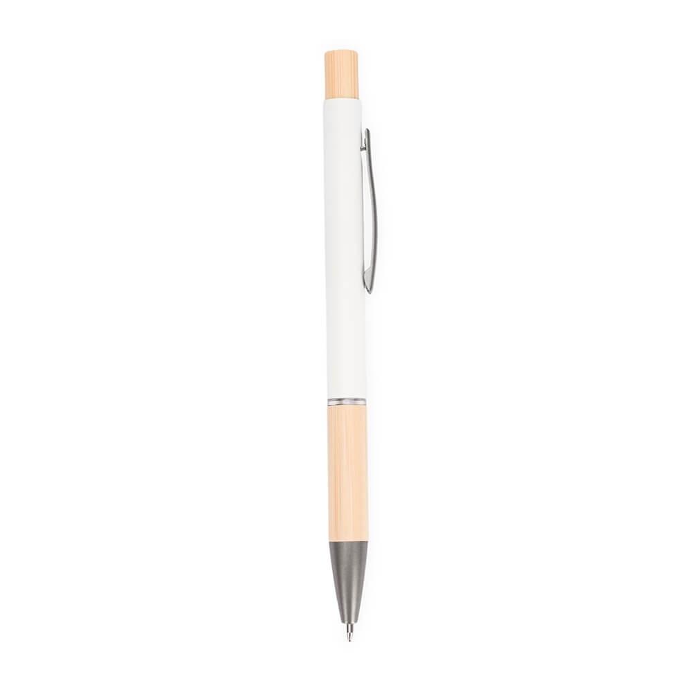 Caneta Metal CA1578 na cor Branco, brinde personalizado Sky Brindes