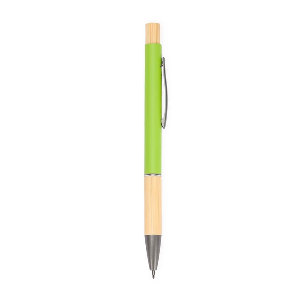 Caneta Metal CA1578 na cor Verde claro, brinde personalizado Sky Brindes
