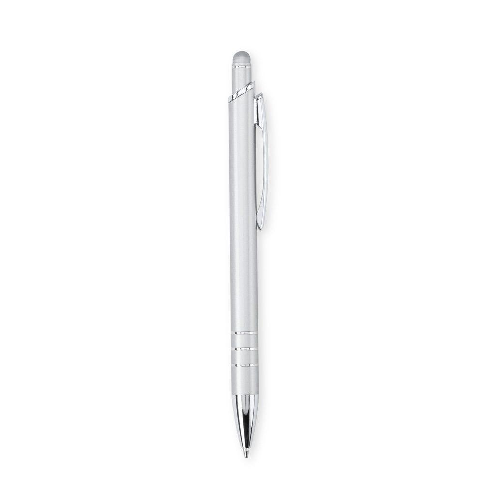 Caneta Metal Touch CA1579 na cor Prata, brinde personalizado Sky Brindes