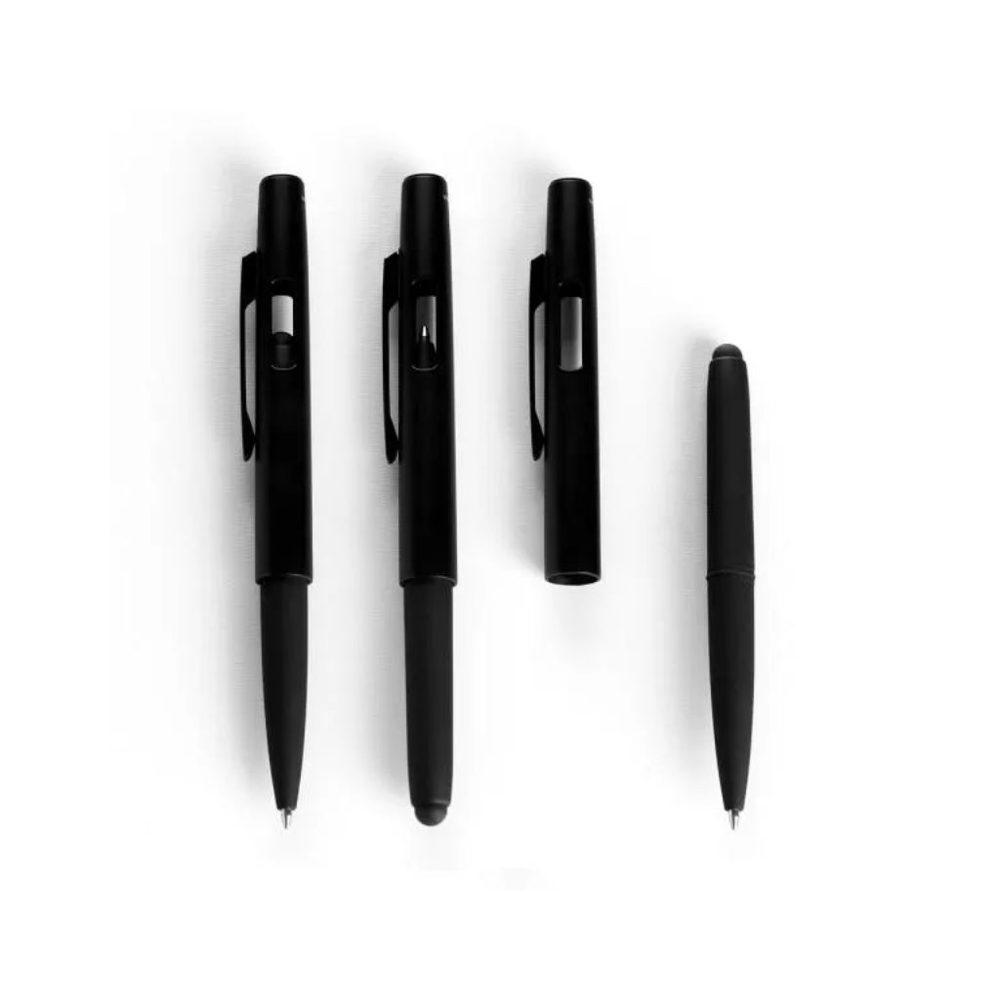 Caneta Esferográfica CA1581 na cor Preto, brinde personalizado Sky Brindes