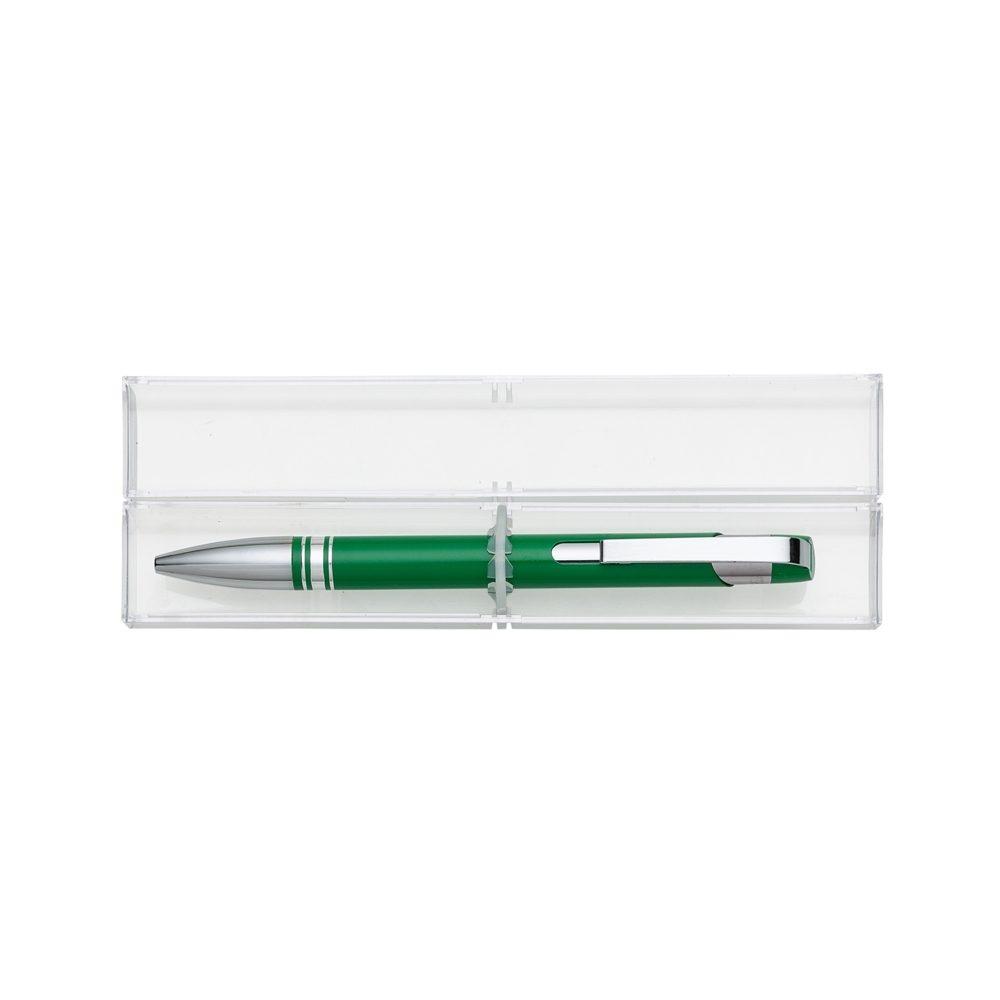 Caneta Semimetal CA1582 na cor Verde, brinde personalizado Sky Brindes