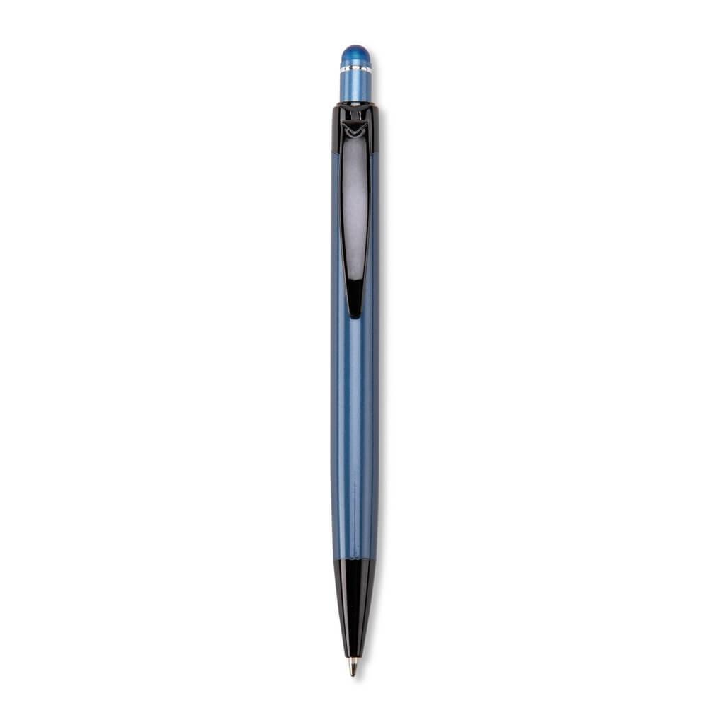Caneta Metal Touch CA1583 na cor Azul, brinde personalizado Sky Brindes